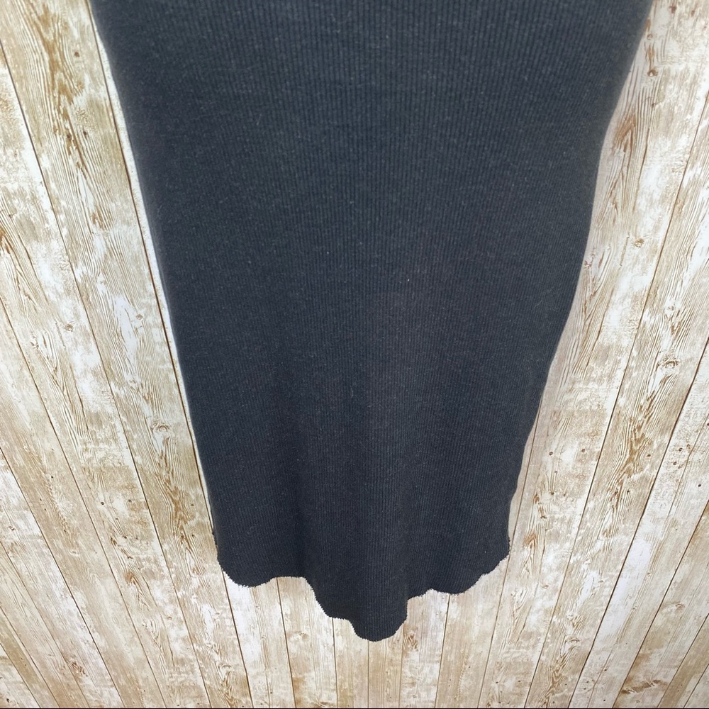 Wilfred Free/Aritzia- Black Ribbed Bruni Tank Midi Dress - Picture 7 of 11